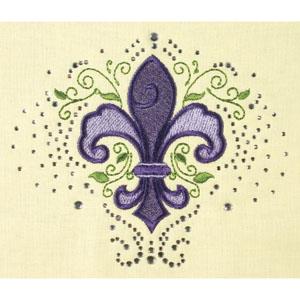 Crystal Fleur De Lis Iron-on Rhinestone Design