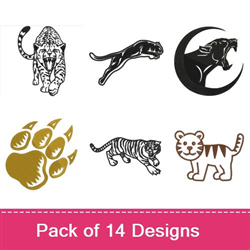 Leopard Outline Embroidery Design