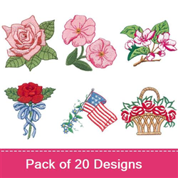 Floral Shoes Embroidery design pack by Ann The Gran, Embroidery Packs on