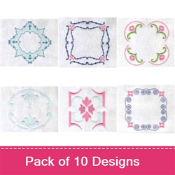 Flower Blocks Embroidery Design