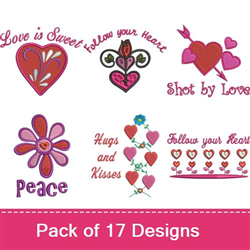 Key To Heart Embroidery Design