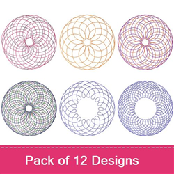 Spirograph Complete Pack Embroidery Designs