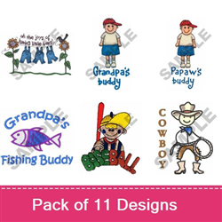 Daddys Fishing Buddy Embroidery Design