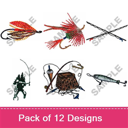 FISHING LURE Embroidery Design