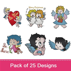 Angel Betty Boop Embroidery Design
