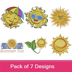 Sun Machine Embroidery Design, Summer Holiday Design, Sunshine Embroidery,  Sun Rays Design, Sun Embroidery Design, Sunny Design, Sun Ray 