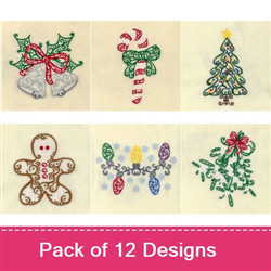 Christmas Filigree Embroidery Designs