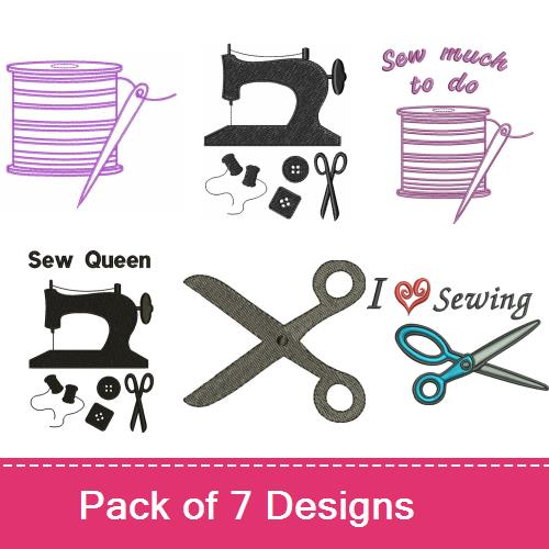 Sewing Notions & Silhouettes Embroidery Designs