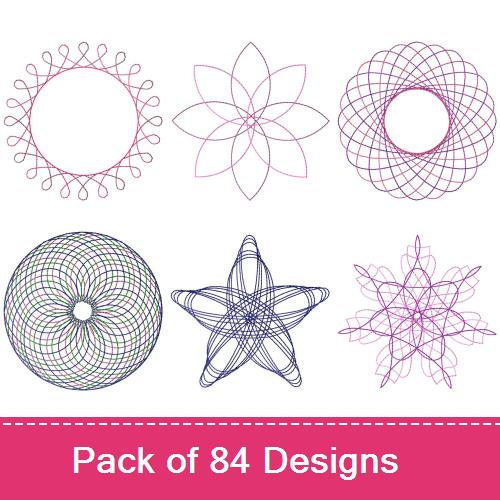 Spirograph Complete Pack Embroidery Designs