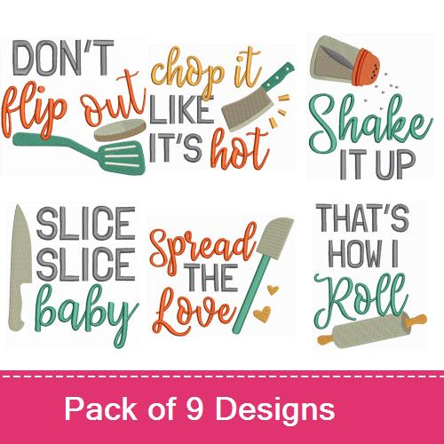 Chop it like it's hot Embroidery Design