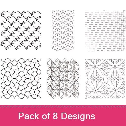 Sashiko Stencils Embroidery Patterns or Quilting Stencils Sashiko Templates  Collection MA medium Size 