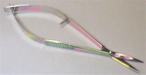 EasyKut Spring Action Scissor with Rainbow Titanium Oxide Finish