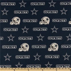 Dallas Cowboys Fleece Fabric 58 -Tossed