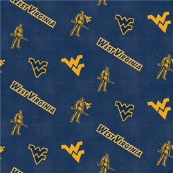 West Virginia Mountaineers NCAA College Bandana Paisley 43 