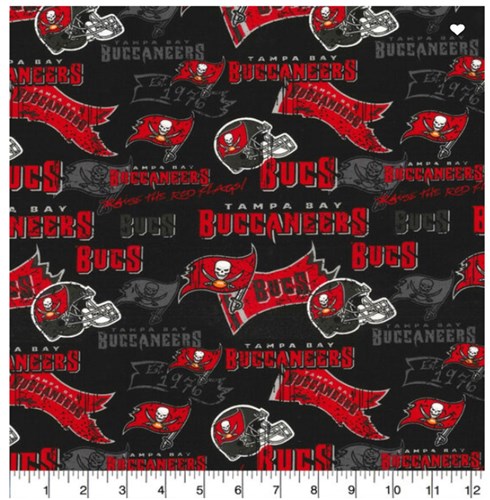 : Tampa Bay Buccaneers Football NFL 58 Wide Fabric by