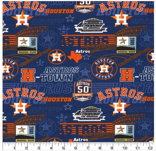 MLB Disney Mickey Houston Astros Cotton Fabric