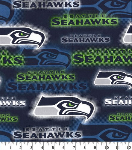 Fabric Traditions NFL Cotton Broadcloth Seattle Seahawks, Yard, Multi