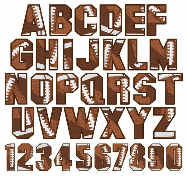 Football Alphabet SVG, Football Font SVG, Football Letters Svg, Numbers