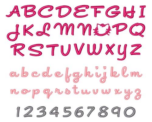 hello kitty cursive font