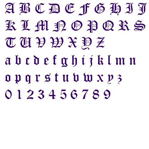 Old English Text Alphabet