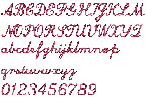 embroidery font