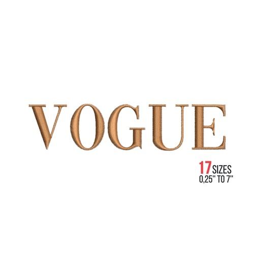 Vogue Font Embroidery Font