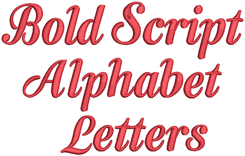 bold cursive alphabet