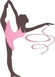 Rhythmic Gymnastics SVG With Hoop Apparatus in Bridge Gymnastics SVG Cut  File for Cricut and Silhouette, Png, Eps, Dxf 