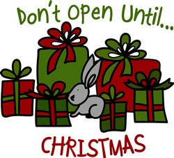 Dont Open Until Christmas Vector Illustration | AnnTheGran.com