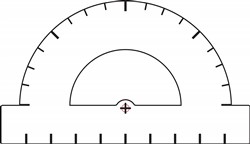 Protractor Vector Illustration | AnnTheGran.com
