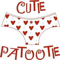 Women's lace panties drawn by hand. Valentines Day Card. Vector