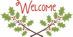 Welcome Holly Vector Illustration | AnnTheGran.com