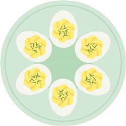 Deviled Eggs Vector Illustration | AnnTheGran.com
