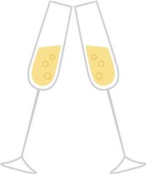 Champagne Toast Image, Champagne Toast SVG, Cheers PNG, Champagne