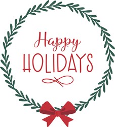 Christmas Wreath Happy Holidays SVG file - SVG cut files.com