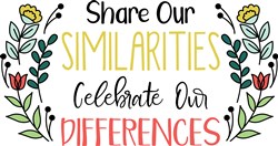 Celebrate Our Differences Vector Illustration | AnnTheGran.com