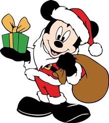 Mickey Mouse Christmas Gift SVG file - SVG cut files.com