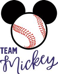 Baseball Mickey Minnie Mouse Sports Ball Team Ears Head 