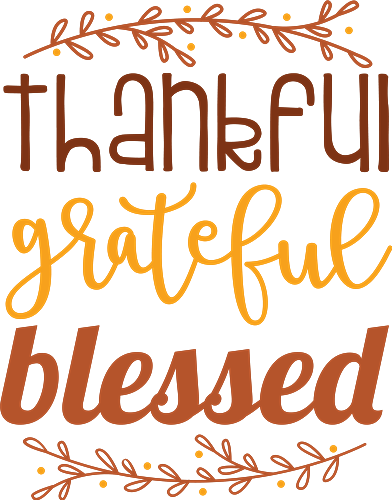 Thankful Grateful Blessed SVG file - SVG cut files.com