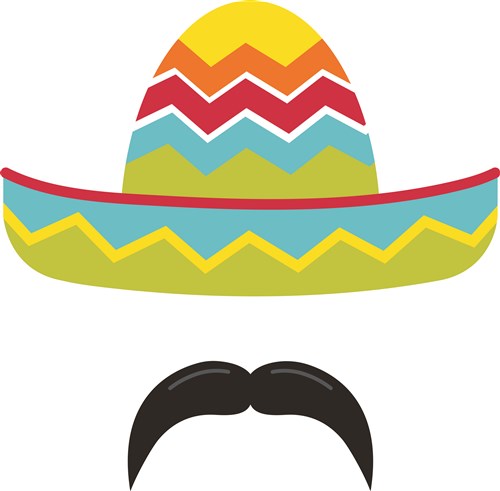 Mexican Sombrero Mustache SVG file 