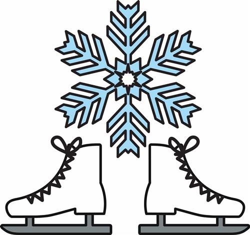 Ice Skating Vector Illustration