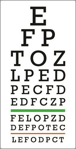 Eye Test Chart SVG, Eye Test Chart DXF, Eye Test Chart PNG, Eye