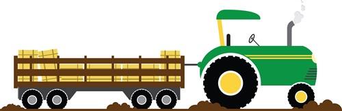 Green Red & Blue Farm Tractor Svg Dxf Eps Jpg Png. Agro 