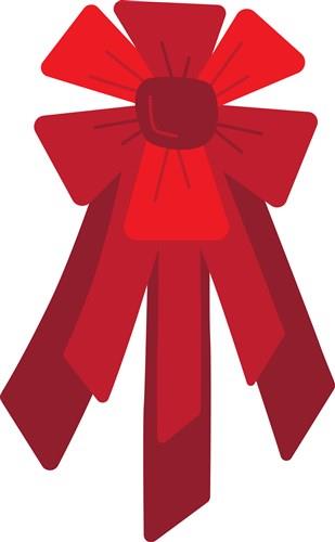 big red christmas ribbon bow for