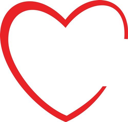 heart outline with transparent background
