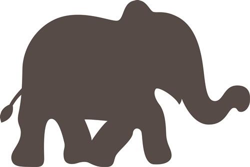 baby elephant silhouette