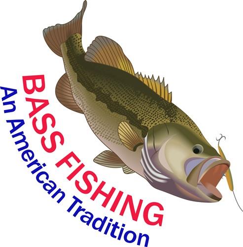 BASS FISHING Vector Illustration
