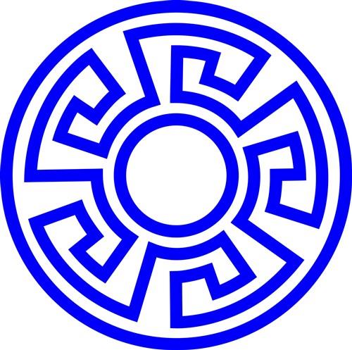 greek key circle