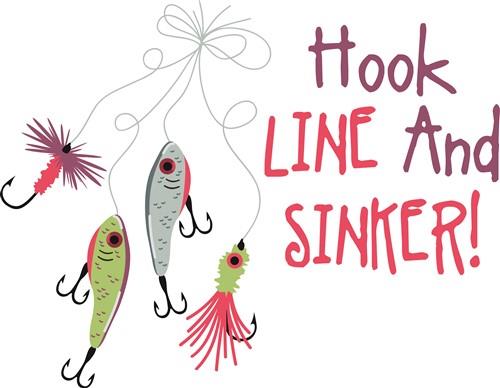 Hook Line Sinker Vector Illustration