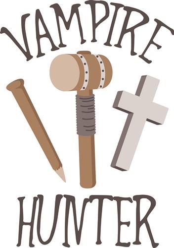 Vampire Stake Embroidery Design / Vampire Hunter Halloween / 